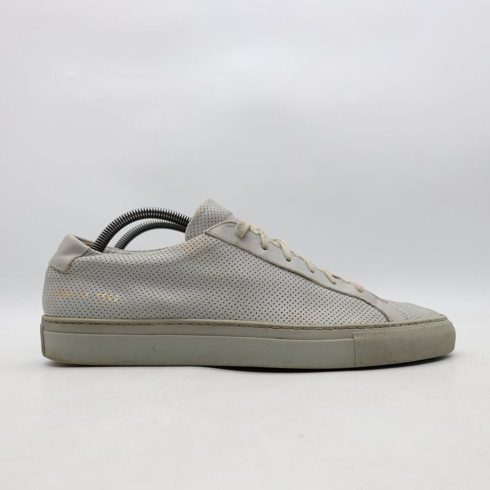 Common Projects Achilles Men's EU 43 Sneakers Gray Perforated Leather Sneakers